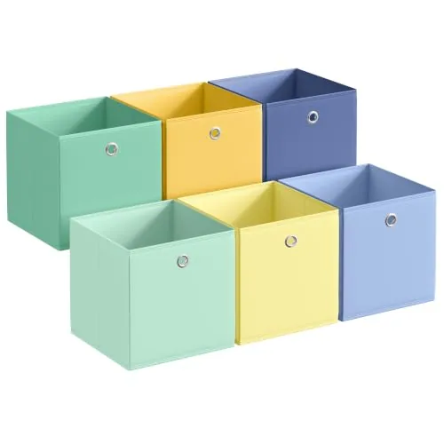 SONGMICS Storage Cubes, Set of 6 Odorless Foldable Storage Boxes