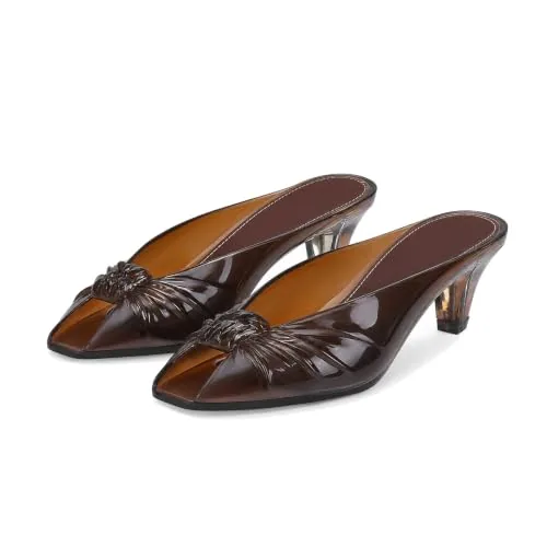 RJYLP Clear Jelly Kitten Heel Mules